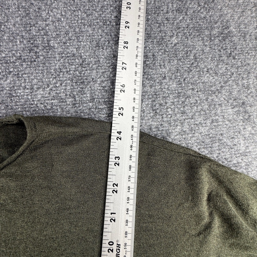 Eileen Fisher Olive Green Boat Neck Oversized Knit Top XL Drop Shoulder Pullover - Picture 5 of 6
